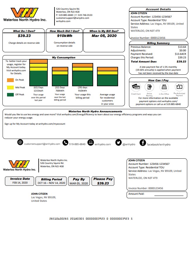  Minol USA business utility bill 